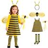 Kinwers Costume Ape Donna,5 pezzi Vestito Carnevale Bambina Costumi di Bambini 3/4 anni 90cm