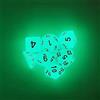 DELALO Set di dadi per DND che si illuminano al buio (7 pezzi), si illuminano al buio