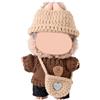 Lyreh Set di 5 Accessori per Bambole, Abiti in Filato Marrone per Bambole Include Abito, Cappello, Borsa, Occhiali, Jeans, Regalo Creativo Bamboles da 17cm Include Solo Vestiti