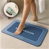 SHONA Tappetino da bagno antiscivolo assorbente diatomite 40x60 | Include spazzola per la pulizia con dosatore | Tappetino da bagno Asciugatura rapida lavabile, antimuffa e antiodore.