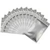 Rimiko 100 Pezzi Sacchetti di Alluminio Richiudibili e Termosaldabili, Bustine in Mylar con Zip per Conservare Alimenti, Buste Richiudibili Opaca con Chiusura per Imballaggi (Argento, 10x14cm)
