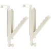 TOWEBOORY 2 Pezzi Attaccapanni da Porta, Appendiabiti da Porta Pieghevole in Alluminio Ganci Appendiabiti con 6 Scanalature, Senza Pugni, per Camere da Letto, Bagni, Armadietto (Bianco)