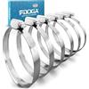 FIXXIA 10 fascette stringitubo in acciaio inox, dimensioni a scelta: diametro 8 - 16 mm, 16 - 25 mm, 25 - 40 mm, 40 - 60 mm, fascette antiruggine, fascette per lavatrice, bagno, auto, giardino