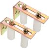 QUARKZMAN 2 Set Guide Roller Cancello Regolabile, 3.5 Cancello Scorrevole Rullo in Nylon con Staffa a Forma di L, Supporto per Guida Rullo Cancello Scorrevole Bianco