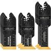 LEILUO Set di 10 lame oscillanti in titanio per utensili multifunzione per legno e chiodi, compatibili con DeWalt, Makita, Ryobi e altro ancora
