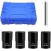 Kahaybeall Set di 4 Pezzi Dado Remover, Set di bussole Ruota, Chiavi a Bussola Elicoidali per Rimuovere Dadi e Bulloni Danneggiati, Ruggine e Corrosione, Dimensioni 17/19/21/22 mm, con Valigia di Stoccaggio