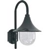 vidaXL Lampada da Parete da Giardino E27 Alluminio Verde Scuro Luce da Esterno