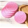 Generico Spugne Viso Rotonde Compresse, Set da 10 Pezzi, Rosa, 6 cm, Esfolianti Riutilizzabili per Pulizia Viso