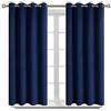 BGment Tende oscuranti per soggiorno, con occhielli, isolamento termico per camera da letto, set di 2 pannelli (133 x 114 cm, blu navy)