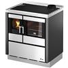 Cadel Cucina a Legna Potenza 7,5 kW con Forno a Destra 79,5x60x86 cm colore Antracite Kook 80 - DL554EW2