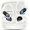 Poounur Cuffie Bluetooth Sport, Auricolari Bluetooth 5.3 Wireless con 4 ENC Cancellazione Rumore Mic, 50 Ore HiFi Stereo Cuffie Wireless, IP7 Impermeabile, Cuffiette Bluetooth con LED Display, USB-C, Blanc