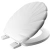 BEMIS Sedile WC in legno modellato bianco Shell | Sedile WC che non si allenta e si adatta alla maggior parte dei WC | Ultra-fix | Vernice a base d'acqua per una facile pulizia | Installazione facile