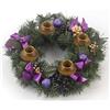 Vermont Christmas Company Corona d'Avvento con Nastri Viola