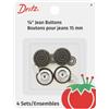 Dritz Bottoni per Salopette Senza Cuciture, Rame, 1,5 cm