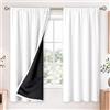 BGment Tende oscuranti bianco puro, 132 cm di larghezza x 160 cm di lunghezza, confezione da 2, tasca per asta, stile moderno, camera da letto e soggiorno