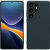 kwmobile Custodia Compatibile con Samsung Galaxy S25 Ultra Cover - Back Case per Smartphone in Silicone TPU - Protezione Gommata - ardesia scuro