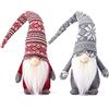 KAHEIGN 2 Pezzi Bambola di Peluche Gnomi di Natale, 48CM Bambola Elfo Nano Gonk di Peluche Lavorato a Maglia a Mano Gnomi Svedesi Tomte per Camini Ufficio Natale Festa Decoro (48CM x 18CM)