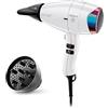 Valera - ePower 2010 eQ Asciugacapelli Professionale Ioni - Ecologico, Potente, Motore Digitale, Sistema Sanify per Purificazione Aria, Ottimizzazione intelligente Flusso, 1600 Watt, Colore Bianco