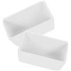 EXHUMKY Porta Bustine Di Zucchero in Ceramica Rettangolare Da 2 Pezzi, Contenitore Per Zucchero, Ciotola Per Salsa in Porcellana Da Cucina, Organizer Per Stazione Di Caffè