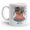 Paolo Chiari Tazza in Ceramica Linea Miao, I Love My Cat, 300 ml (Gatto Vaso)