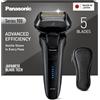Panasonic Series 900 ES-LV6U Rasoio Elettrico A 5 Lame Per Gli Uomini, Rasoio Cordless Bagnato E Asciutto, Rasoio Elettrico Con Pulizia Automatica, Testa Del Rasoio Flessibile E Sensore
