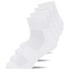 Snocks 4 Paia di Calzini Running per Uomo e Donna in Cotone Organico - Calze Sportive Unisex - Calzini Palestra Donna Uomo Antivesciche e Antiscivolo per Padel, Crossfit, Basket - Bianco - 39-42