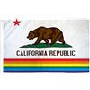 AZ FLAG Bandiera California 150x90 cm Poliestere 100D 2 Occhielli | Uso interno ed esterno bandiera decorativa dello stato americano della California California Rainbow con occhielli metallici