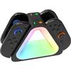 BKELHS Stazione di ricarica per Nintendo Switch 2 Joy Con, Fast Switch 2 Dock per Joy Con Stazione di ricarica magnetica con 7 modalità di illuminazione, supporto di ricarica per controller esteso per