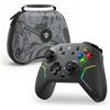 Machenike G6V2 Controller, 2 motori a bobina mobile HD, joystick TMR con coppia regolabile, 2 trigger TMR, pulsanti ABXY facilmente intercambiabili, 4 pulsanti programmabili, 1000 Hz, 1200 mAh, Grigio