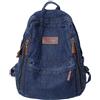 Threegoat in denim per uomo donna zaino vintage in tela blu jeans zaino per computer portatile retrò per studio viaggi lavoro