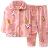 Generisch Set pigiama invernale in pile per bambini, ragazze, calda biancheria da notte invernale, top morbido, set di pantaloni con tasche, Colore: rosso, 12-14 Anni
