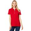 Tommy Hilfiger Solid Short Sleeve Polo Core S/S, Scarlatto Brillante, M Donna