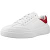 Skechers Uomo Trainer-Cordova Classic Lighto, Scarpe da Ginnastica, Bianco Duraleather Suede Red Trim, 45 EU
