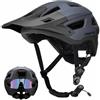 Favoto Casco da Bicicletta Mountain con Visiera - Tecnologia Double Inmould Caschi MTB Ciclismo Leggero per Adulti Certificato CE L 59-61cm Regolabile Titanio