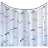 WENKO Bastone tenda doccia curvo bianco - variabile, Alluminio, 2.5 x 2.5 cm, Bianco