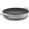 Baldassare Agnelli Pentole Agnelli ALSA110G32 Linea Shark Skin, Tegame, Antiaderente, con 2 Manici in Acciaio Inossidabile, 32 cm