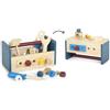 small foot Cassetta degli attrezzi e banco da lavoro "Workshop", con attrezzi e accessori in legno, dai 3 anni in su, 12557