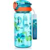 flintronic Borraccia, 600ML Borraccia per Ragazzi e Ragazze Senza BPA, Bottiglia Acqua con Cannuccia, Bottiglia d'Acqua a Prova di Perdita, Regalo per Studenti