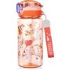 flintronic Borraccia Bambini, 600ML Borraccia per Bambini Senza BPA, Bottiglia Acqua con Cannuccia, Bottiglia d'Acqua a Prova di Perdita, Regalo per Bambini (Dinosauro)