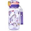 flintronic Borraccia Bambini, 600ML Borraccia per Bambini Senza BPA, Bottiglia Acqua con Cannuccia, Bottiglia d'Acqua a Prova di Perdita, Regalo per Bambini (Dinosauro)
