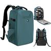 K&F CONCEPT zaino fotografico antiurto impermeabile scomparto per laptop da 15.6" borsa fotografica rigida per DSLR/SLR/Mirrorless,blu
