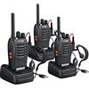 ESYNiC 3PZ Walkie Talkie Ricaricabile VOX Radio Walkie-Talkie Professionali 16 Canali CTCSS/DCS Lunga Distanza Walky Talky Portatile con Base per USB Caricabatterie e Auricolari