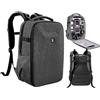 K&F CONCEPT zaino fotografico antiurto impermeabile scomparto per laptop da 15.6" borsa fotografica rigida per DSLR/SLR/Mirrorless,Grigio