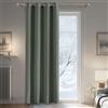 PONY DANCE Tenda Oscurante Camera da Letto Moderne Tende Termiche Isolanti per Soggiorno Blackout Curtain per Porta Interna 1 Pezzo L 132 x A 210 cm, Verde Grigiastro