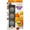 Decora 9260401 Stampo In Silicone Platinum flessibile, Made in Italy, di alta qualità, da 6 cavità, per realizzare Zucchette di Halloween, per preparazioni dolci e salate sia da forno che da frigo.