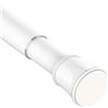 Venwemong Bastone Tenda a Pressione, Asta Tenda Doccia Telescopica, Senza Foratura e Viti,Bastone Tenda Multiuso in Metallo per Bagno, Box Doccia, Appendiabiti, 60-85CM(1 Pezzo),Bianco