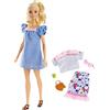 Barbie Fashionistas Abito Blu con Pizzo Rosa con Un Secondo Look Incluso, FRY79