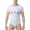 CutiePlusU Body da Uomo in Cotone con Bottoni nel Cavallo Tutina per Adulti per Uomo- Piccolo Escavatore Blu XL