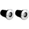AntDau71® 2 pezzi Faretto a led segnapasso calpestabile da esterno viali sentieri giardino pavimento IP65 da incasso a terra luce fredda 6500k - 220V (1 watt (6,5 x 7,5 cm))