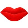 Generic Cuscino 3D a forma di labbra, per San Valentino, morbido, per ragazze, regalo estetico per San Valentino, per letto, divano, soggiorno (50 x 25 cm, rosso)
